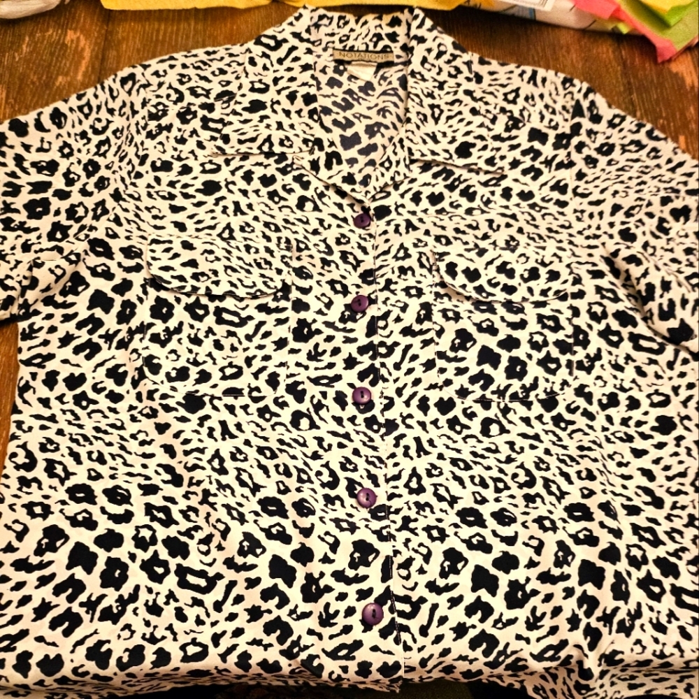 Notations Short Sleeve Top, Size 14